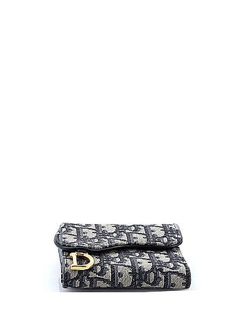 Christian Dior Saddle Flap Wallet Oblique Canvas Mini (view 2)