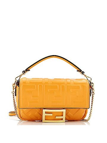 Fendi Baguette NM Bag Zucca Embossed Leather Mini (view 1)