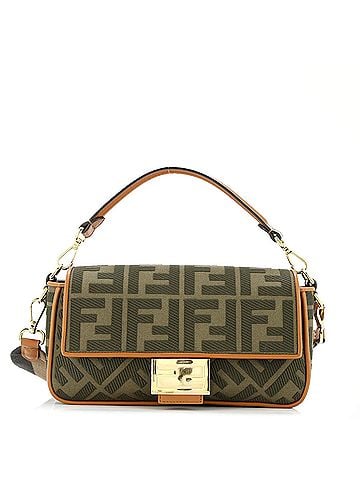 Fendi Baguette NM Bag Zucca Embroidered Canvas Medium (view 1)