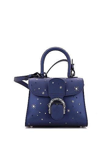 Delvaux Moonlight Brillant Top Handle Bag Embroidered Leather with Crystals Mini (view 1)