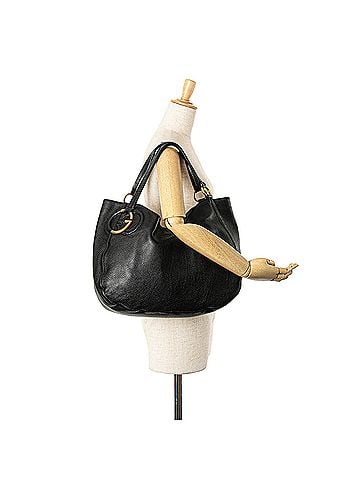 Gucci Medium Pebbled Calfskin Twill Tote (view 2)