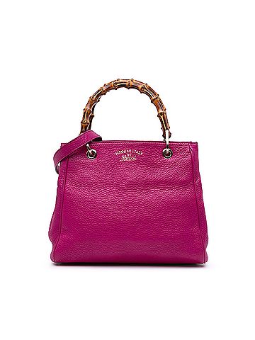 Gucci Small Calfskin Bamboo Shopper Satchel (view 1)