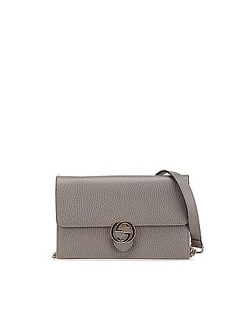 Gucci Leather Interlocking G Dollar Wallet on Chain (view 1)
