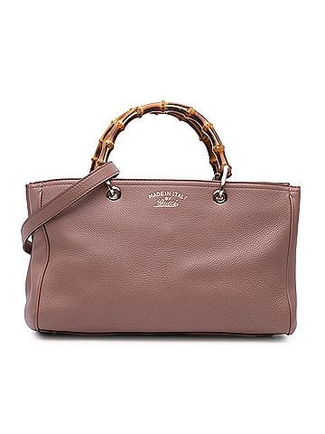 Gucci Medium Calfskin Bamboo Shopper Satchel (view 1)