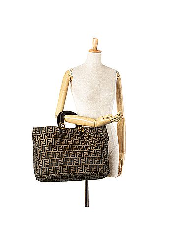 Fendi Large Zucca Canvas Twins Tote (view 2)