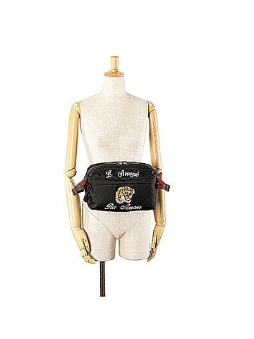 Gucci Techno Canvas Web L Aveugle Par Amour Embroidered Belt Bag (view 2)