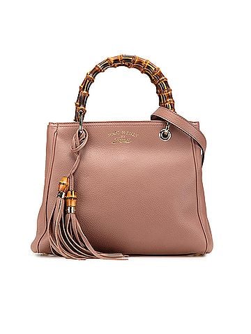 Gucci Small Calfskin Bamboo Shopper Satchel (view 1)