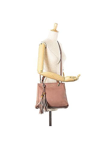 Gucci Small Calfskin Bamboo Shopper Satchel (view 2)