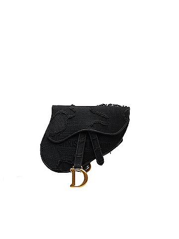 Dior Embroidered Canvas Camouflage Saddle Belt Bag (view 1)