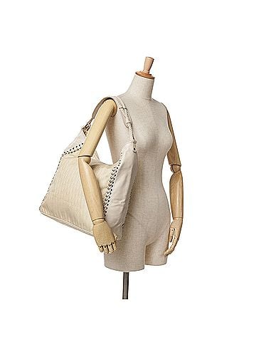Dior Diorissimo Canvas and Leather Ethnic Tote (view 2)