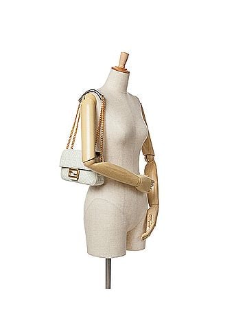 Fendi Zucca Embossed Chain Midi Baguette (view 2)
