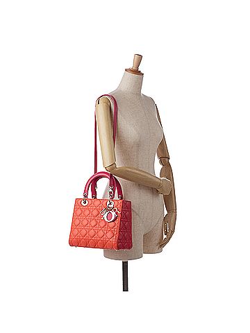 Dior Medium Bicolor Lambskin Cannage Lady Dior (view 2)