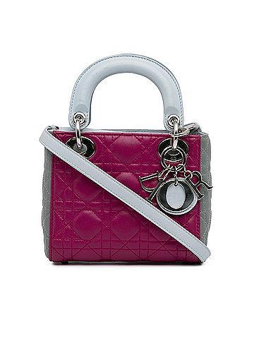 Dior Mini Tricolor Lambskin Cannage Lady Dior (view 1)