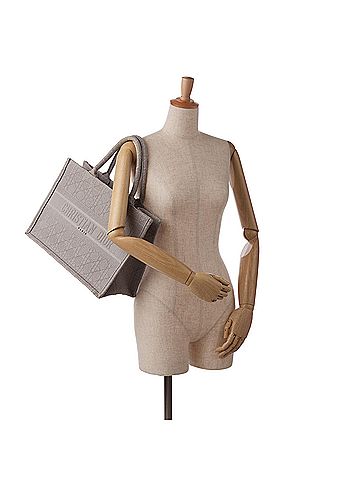 Dior Medium Cannage Embroidered Book Tote (view 2)