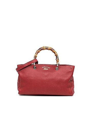 Gucci Medium Calfskin Bamboo Shopper Satchel (view 1)