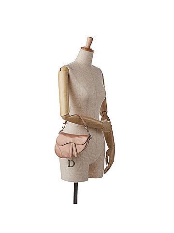 Dior Mini Satin Crystal Embellished Saddle (view 2)