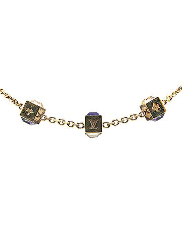 Louis Vuitton Gold Plated Gamble Necklace (view 1)