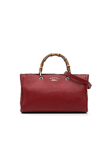 Gucci Medium Calfskin Bamboo Shopper Satchel (view 1)