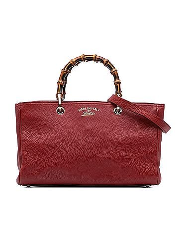Gucci Medium Calfskin Bamboo Shopper Satchel (view 1)