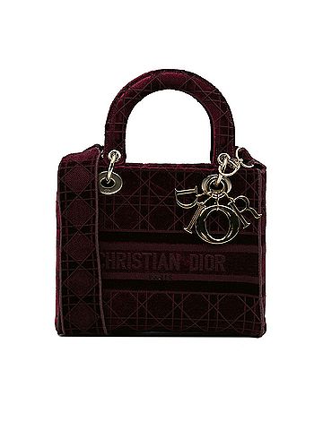 Dior Medium Velvet Cannage Lady D Lite (view 1)