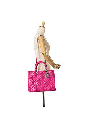 Dior Large Lambskin Cannage Lady Dior (view 2)