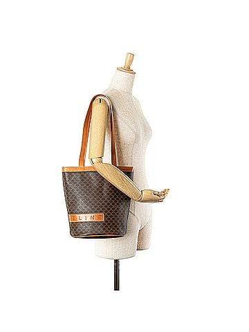 Céline Macadam Coated Canvas Shoulder Bag (view 2)