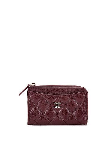 Chanel Zip Around Card Holder Quilted Caviar (view 1)