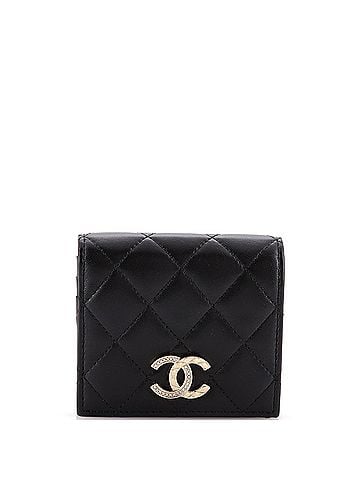 Chanel Crystal CC Bifold Wallet Quilted Lambskin Compact (view 1)