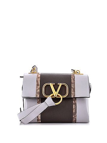 Valentino Garavani VRing Shoulder Bag Printed Leather Small (view 1)