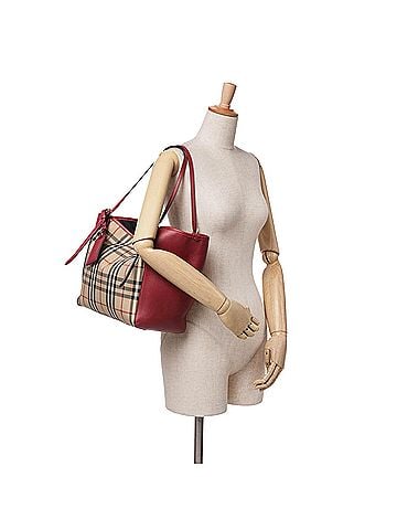 Burberry Small Haymarket Check Canvas Canterbury Tote (view 2)