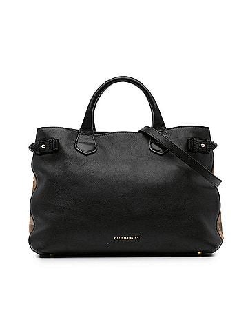 Burberry Medium Leather and House Check Banner Satchel (view 1)