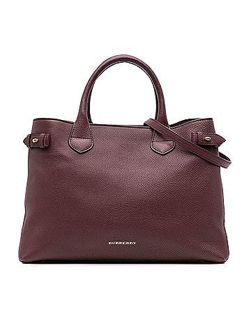 Burberry Medium Leather and House Check Banner Satchel (view 1)