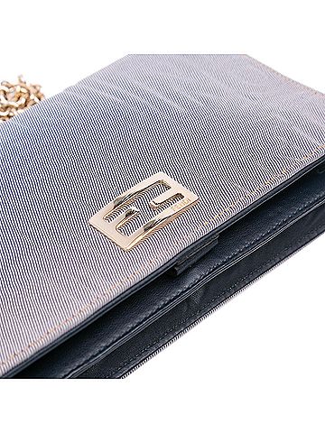 Fendi Embossed Denim Chain Clutch (view 2)