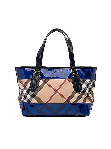 Burberry Supernova Check Coated Canvas and PVC Tote (view 1)