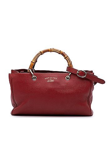 Gucci Medium Calfskin Bamboo Shopper Satchel (view 1)