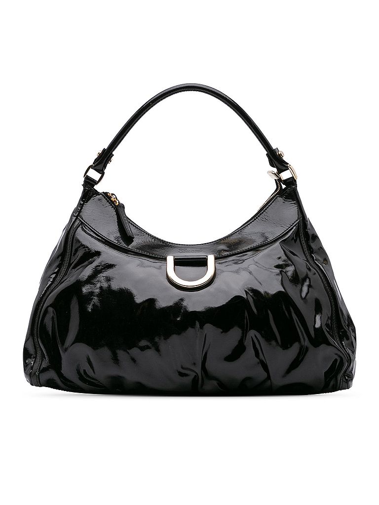 Gucci 100% Patent Leather Black Patent Abbey D Ring Shoulder Bag One size - photo 1