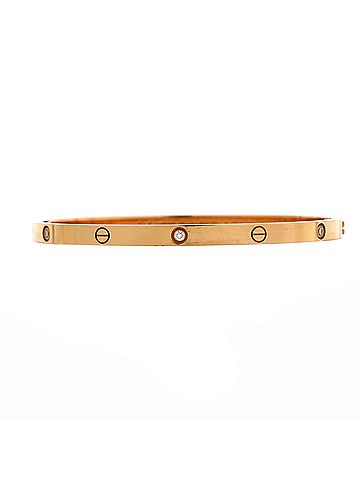 Cartier Love 6 Diamond Bracelet 18K Rose Gold and Diamonds Small (view 1)