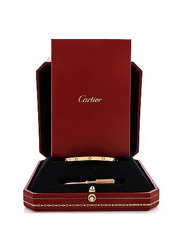 Cartier Love 6 Diamond Bracelet 18K Rose Gold and Diamonds Small (view 2)