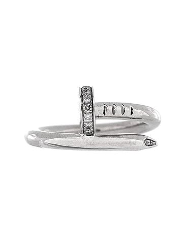 Cartier Juste un Clou Ring 18K White Gold with Diamonds (view 1)
