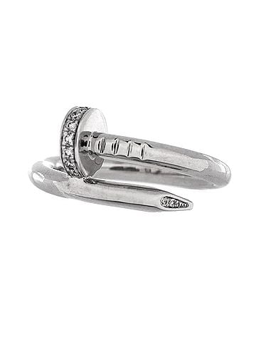 Cartier Juste un Clou Ring 18K White Gold with Diamonds (view 2)