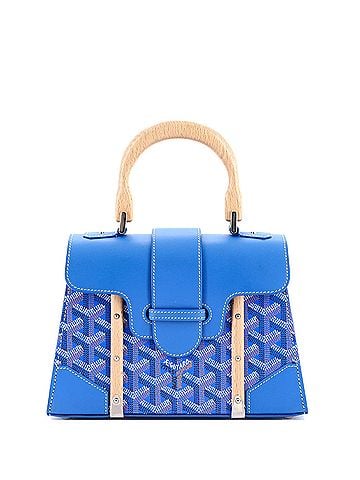 Goyard Structured Saigon Top Handle Bag Coated Canvas with Leather Mini (view 1)
