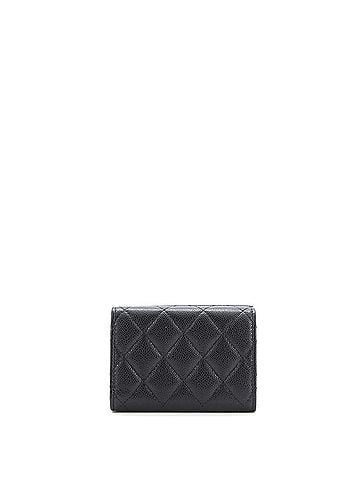 Chanel Trifold Classic Flap Wallet Quilted Caviar Small (view 2)