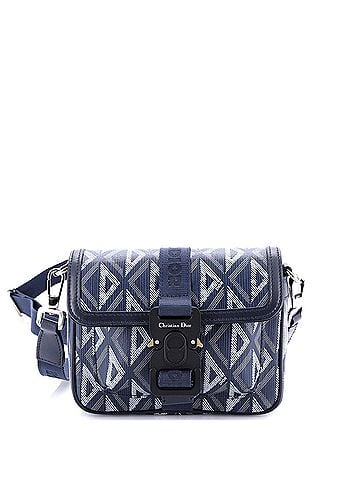 Christian Dior Hit the Road Flap Crossbody Bag CD Diamond Coated Canvas and Leather Mini (view 1)
