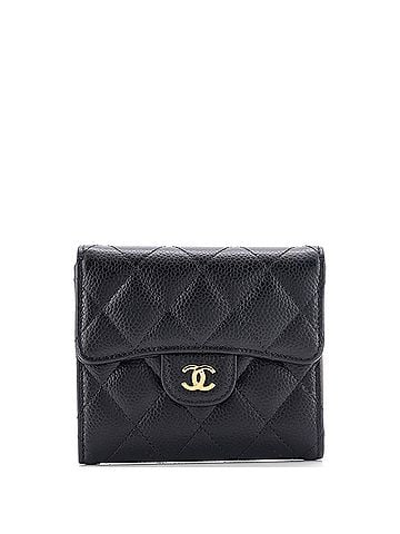 Chanel CC Compact Classic Flap Wallet Quilted Caviar (view 1)