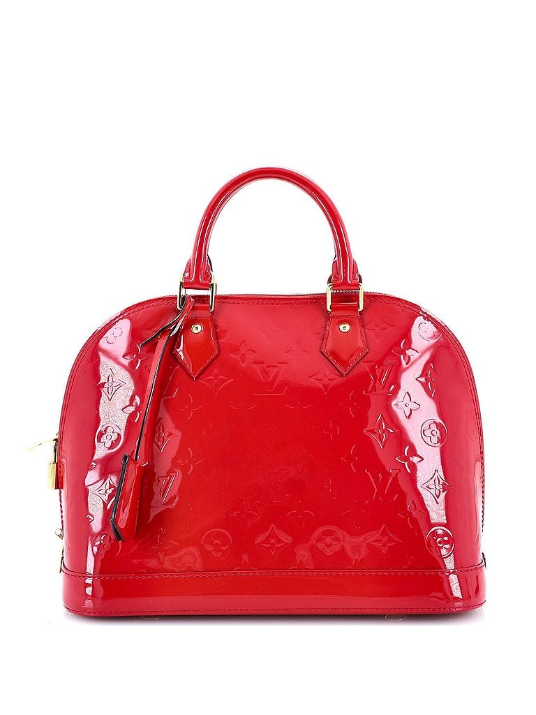 Louis Vuitton 100% Patent Leather Red Alma Handbag Monogram Vernis PM One size - photo 1