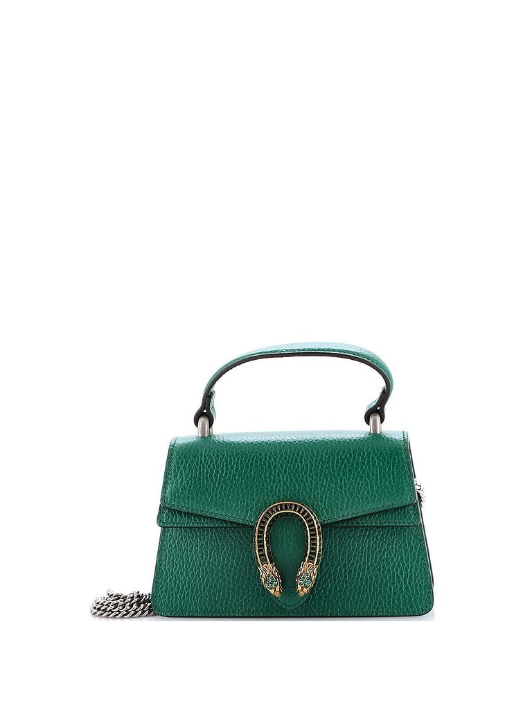 Gucci Green Dionysus Top Handle Bag Leather with Crystals Mini One size - photo 1