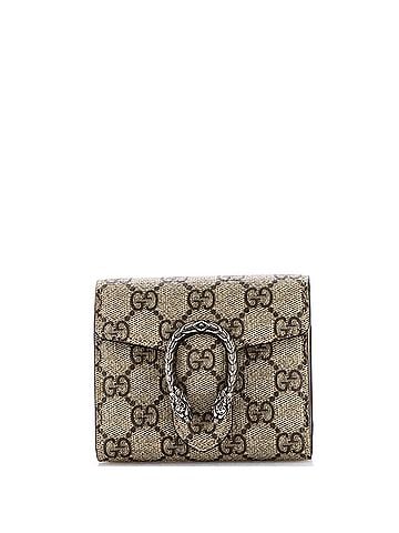Gucci Dionysus Card Case Wallet GG Coated Canvas Compact (view 1)