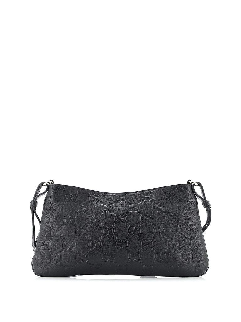 Gucci 100% Leather Black Emblem Chain Shoulder Bag Guccissima Leather Medium One size - photo 1
