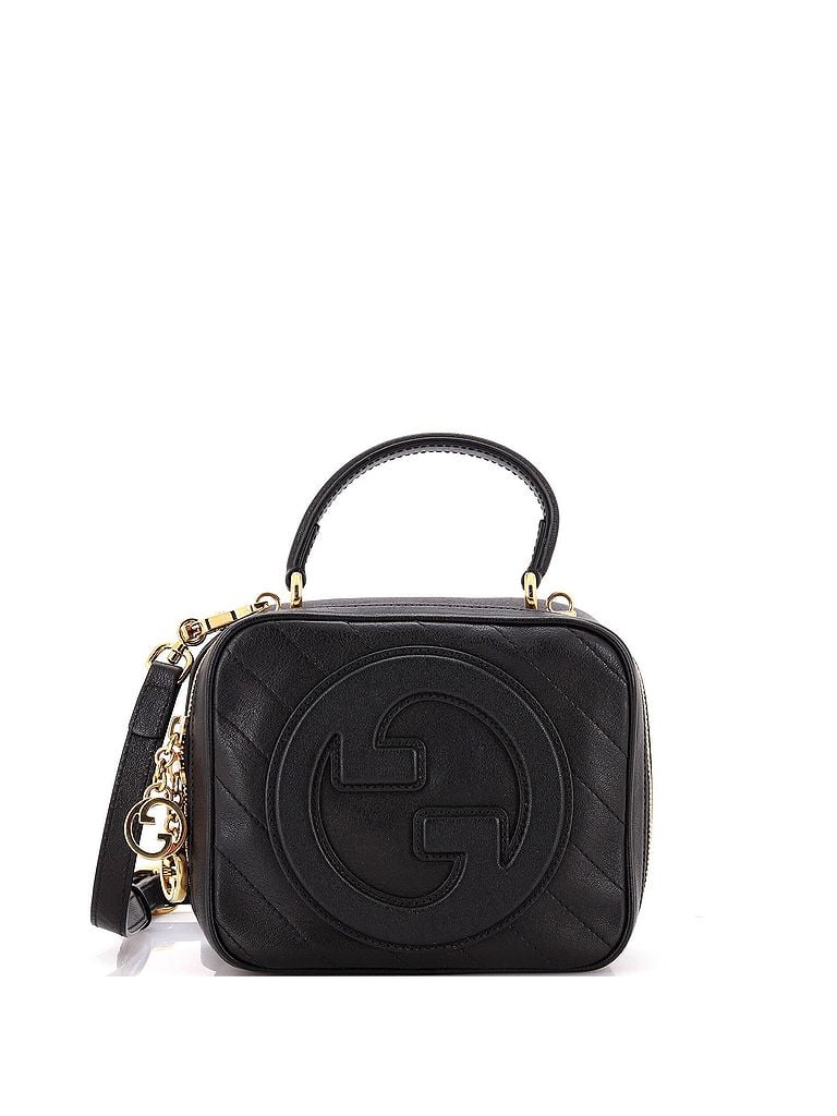 Gucci 100% Leather Black Blondie NM Top Handle Shoulder Bag Diagonal Quilted Leather One size - photo 1