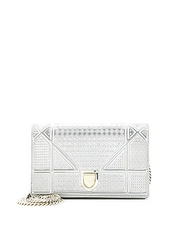 Christian Dior Diorama Wallet on Chain Cannage Embossed Calfskin (view 1)